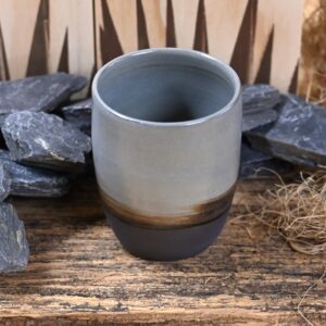 Handmade Black Porcelain Tequila Cup