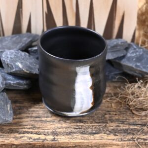 Handmade Black Porcelain Tequila Cup