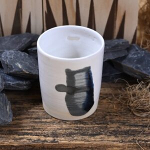 Handmade White Porcelain Tequila Cup